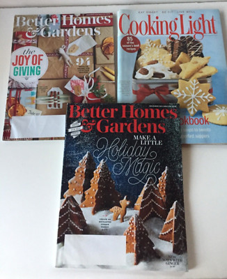 3X Christmas Magazines Cooking Light Better Homes & Gardens Holiday 2004 '20 '21-image