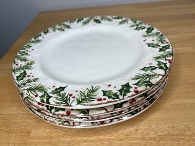 Pier 1 Imports Winter Wonders 4 Dinner Plates 10.5