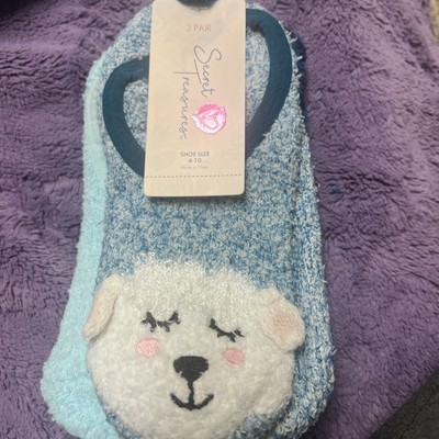 Secret Treasures Women's Cozy Fuzzy Liner Socks 3 Pair Shoe 4-10 Gray Sloth-image