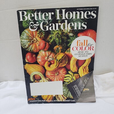 Better Homes & Gardens Magazine Print issue vol 96 #10 Oct 2018 Life In Color-image