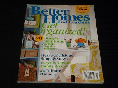 2008 JANUARY BETTER HOMES & GARDENS MAGAZINE - GET ORGANIZED COVER - E 4641-image