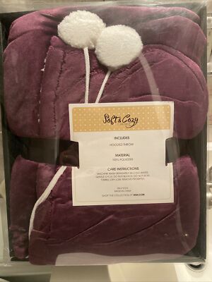 Soft N Cozy Throw PURPLE Color In Package HSN-image