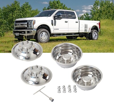 4 New 2005-2021 Ford F350 Stainless Steel 17