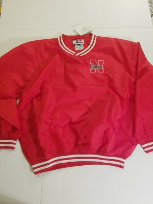 Vintage Nebraska Cornhuskers Wind Shirt Size Large 1999 NOS salesman sample-image