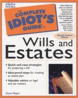 The Complete Idiots Guide to Wills and Estates - Paperback - VERY GOOD-image