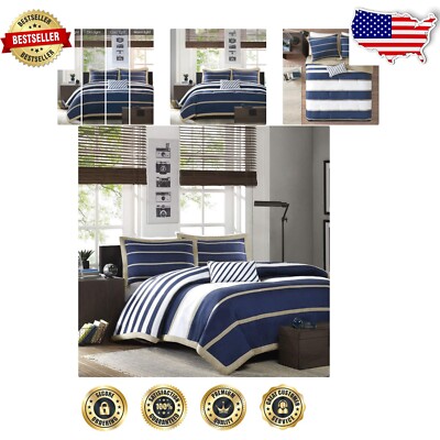Soft Polyester King/Cal King Comforter Set with Decorative Pillow - Ashton-image