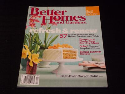 2013 APRIL BETTER HOMES & GARDENS MAGAZINE - REFRESH & RENEW COVER - E 2763-image