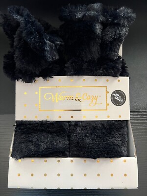 Heatable Rechauffant Intelex Warm & Cozy Boots Black Fluffy Soft Comfortable-image