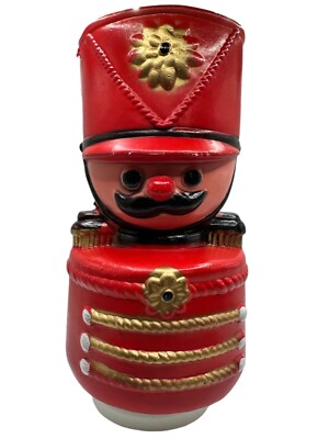 Vintage Plastic Blow Mold Wind up Musical Nutcracker Soldier-image
