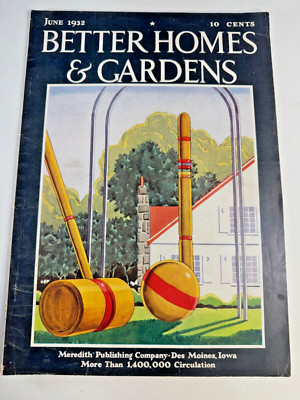 1932 JUNE BETTER HOMES & GARDENS MAGAZINE RECIPES ADS HOMEMAKER  GARDENING-image