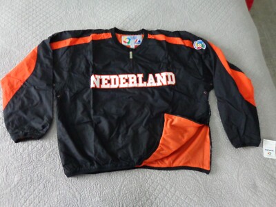 VINTAGE 2006 WBC NEDERLAND WORLD BASEBALL CLASSIC WIND BREAKER JACKET MEN  ( L )-image