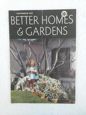 Vintage BETTER HOMES AND GARDENS Magazine September 1937 Issue-image