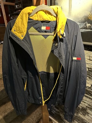 Vintage Tommy Hilfiger Jacket Windbreaker 90s Spell Out Logo Flag Small Men’s-image