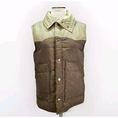 Vintage 70s 80s Vest Small Snap Button Western Boho Countrycore USA-image