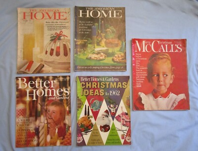 5 VTG Christmas Women's Magazines American Home Better Homes & Gardens McCall's-image