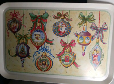 Vtg Christmas Tray Ornaments Made in Italy 1995 Design Imports Providence-image