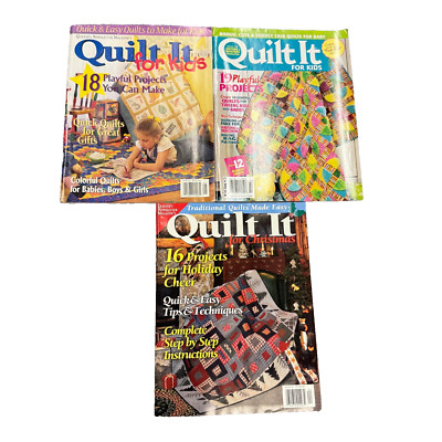 Lot of 3 Quilt It for Kids Better Homes and Gardens Vintage Magazines-image