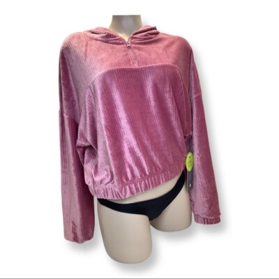 Cobble Lane Velour Hooded Sweater-image