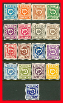 Austria A.M.G. Issue  Stamps Scott 4N1-4N17, MH, MNH & MLH Complete Set!! A686d-image