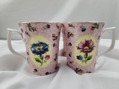 Peppertree Tabletops Coastline Imports Gracie China Tea Cups Coffee Mugs Floral -image