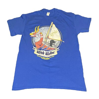 Gildan Legend Of Zelda Wind Waker Graphic Shirt Size M Blue-image