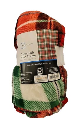 Mainstays Holiday Christmas Plaid Red/ Green/ White 50
