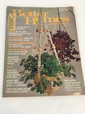 Vintage Magazine 1975 Better Homes and Gardens November Macrame Advertising Ads -image