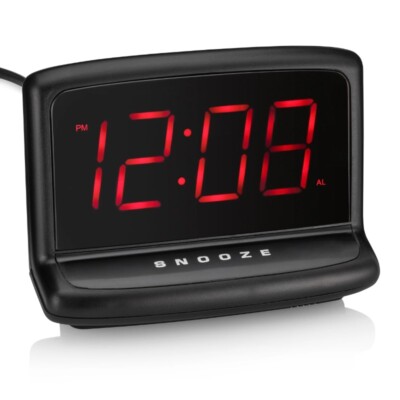 Mainstays Electric Digital Deep Sleep Alarm Clock with Large 1.4” LED Display-image