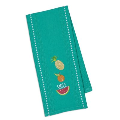 Kitchen Towel Design Imports Summer Fruit Watermelon Pineapple Peach Cotton -image
