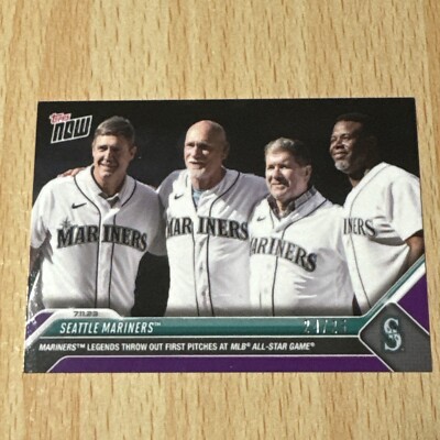 23 MLB Topps NOW 563 ASG LEGENDS KEN GRIFFEY BUHNER EDGAR PURPLE 24/25 JERSEY #-image