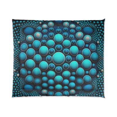 King Size Comforter Psychedelic Polka Dots Colorful Fun Retro Funky Home Decor-image