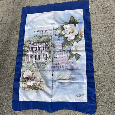 Vintage Heart of DIXIE Magnolia South Plantation Gone With Wind Flag  ❤️blt3j3-image