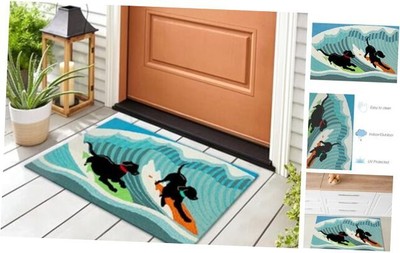  Frontporch Indoor Outdoor Rug - Novelty Design, Hand Hooked, Weather -image