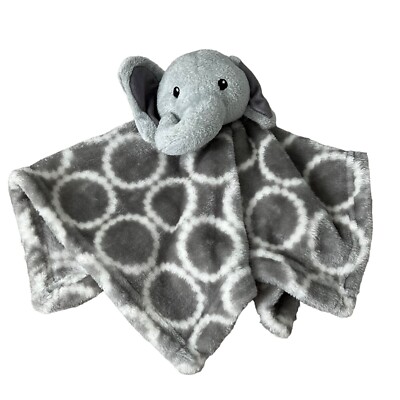 Gray Elephant Plush Baby Security Blanket 14