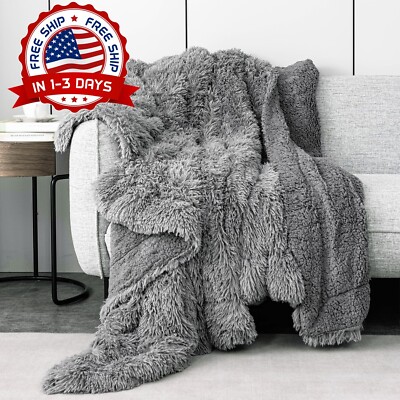 Manta De Lujo De Doble Cara De Piel Sintética, Suave Y Esponjosa Y Acogedora NEW-image