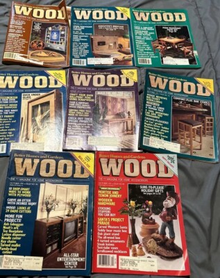 Lot Of 8  Better Homes & Gardens Wood Magazine from 1991,-image