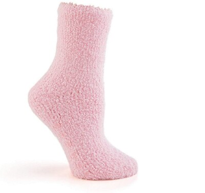Get Cozy Women's Crew Socks (Pale Pink)-image