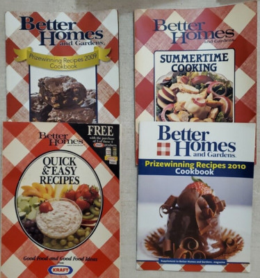 Lot of 4 Vintage Cookbooks - Better Homes & Gardens 1988-2010-image