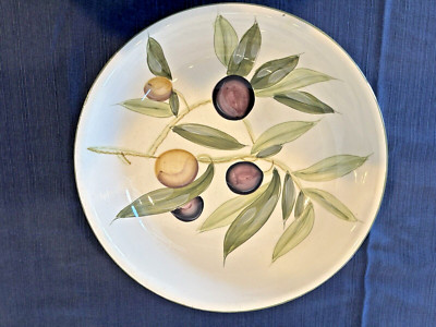 Pier 1 Sorrento Olive Design Large Serving Bowl 12.5