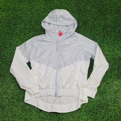 NIKE Track Zip Jacket Womens Medium 18x25 Gray Windbreaker-image