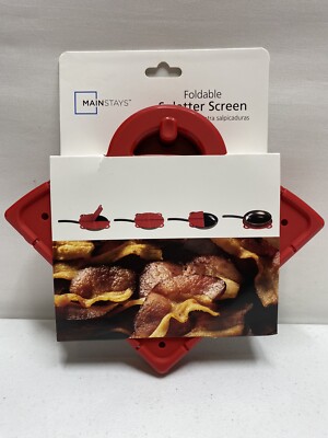 Mainstays Foldable Frying Pan Silicone Splatter Screen/Hot Pad New In Packaging-image