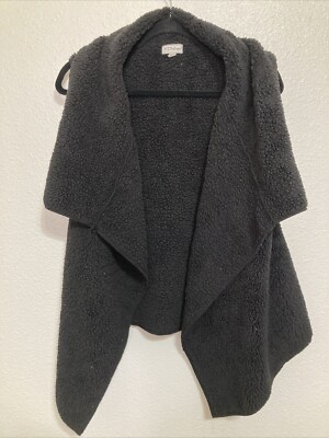 P.J. SALVAGE Cozy Plush Vest Size M Sherpa Fleece Very Soft Warm Loungewear-image