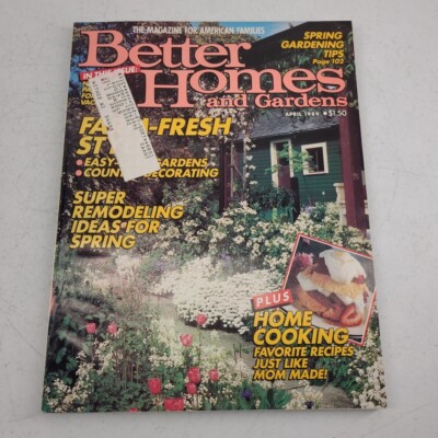 Better Homes and Gardens Magazine April 1989 Gardens Country Decorating Remodel-image