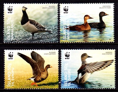 Iceland 2011 Birds - WWF Complete Mint MNH Set SC 1222-1225-image