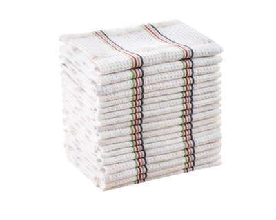 18 Pack, Plaid Waffle Dishcloths Multi-Colored-image