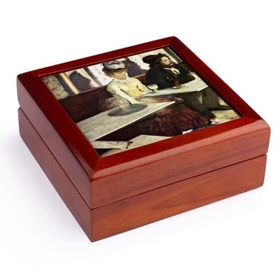 3dRose, Absinthe by Edgar Degas, Jewelry Box-image