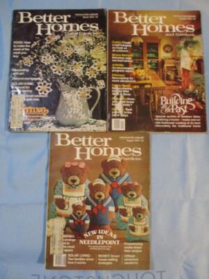 Vtg Lot of 3 1979 Better Homes and Gardens Magazines Crafts Recipes Food Decor-image