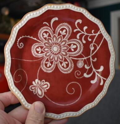 PIER 1 IMPORTS EXCLUSIVE MARIBETH IRONSTONE BREAD PLATE APPETIZER PLATE - HAVE 8-image