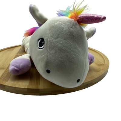 Warm and Cosy Rainbow White Unicorn Horse Microwavable Plush Lavender 14