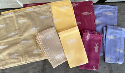 Trillium Design Imports Set of 4 Placemats & 4 Napkins 100% Cotton-image